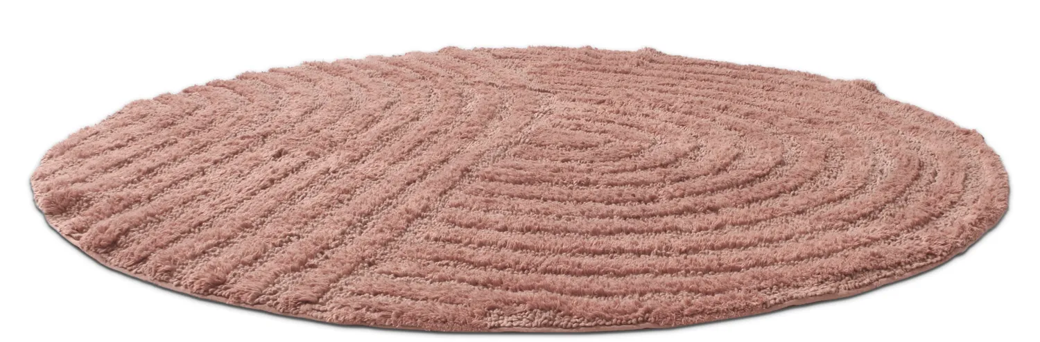 Tappeto da bagno rotondo - Embla (rosa)