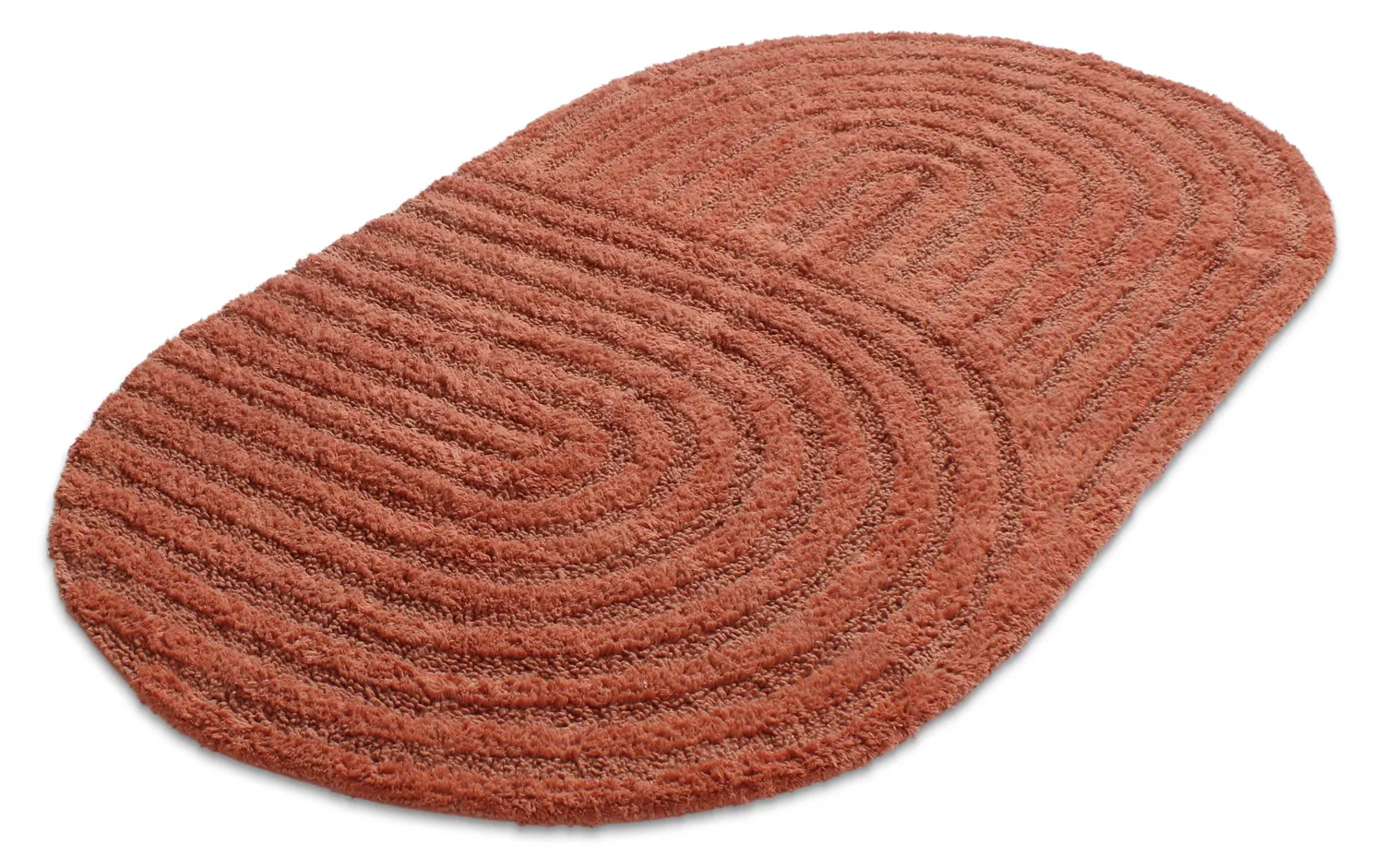 Tappeto da bagno ovale - Embla (terracotta)