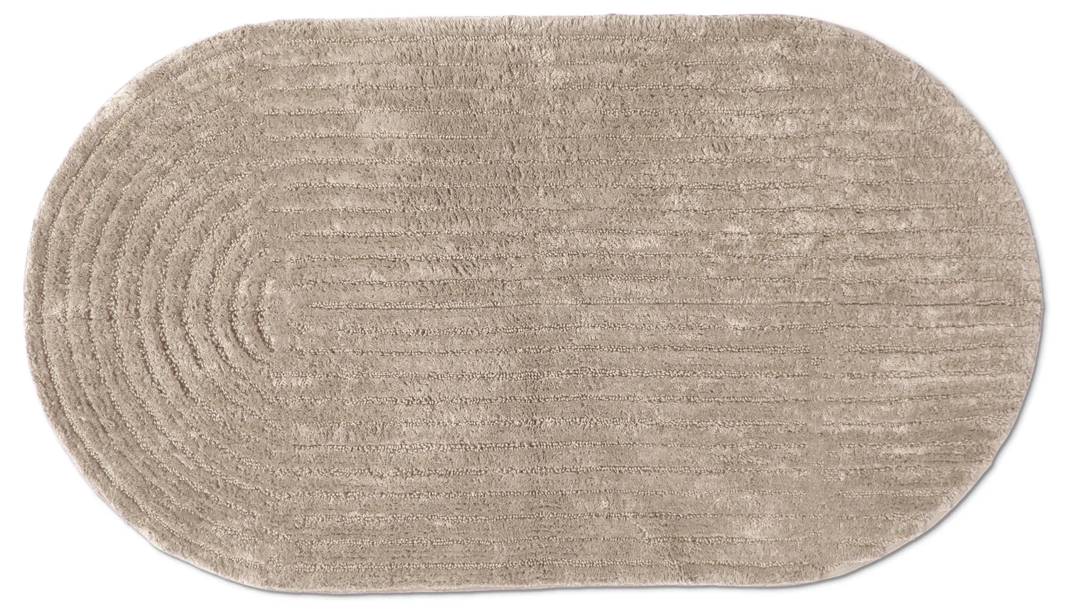 Tappeto da bagno ovale - Evena (beige)