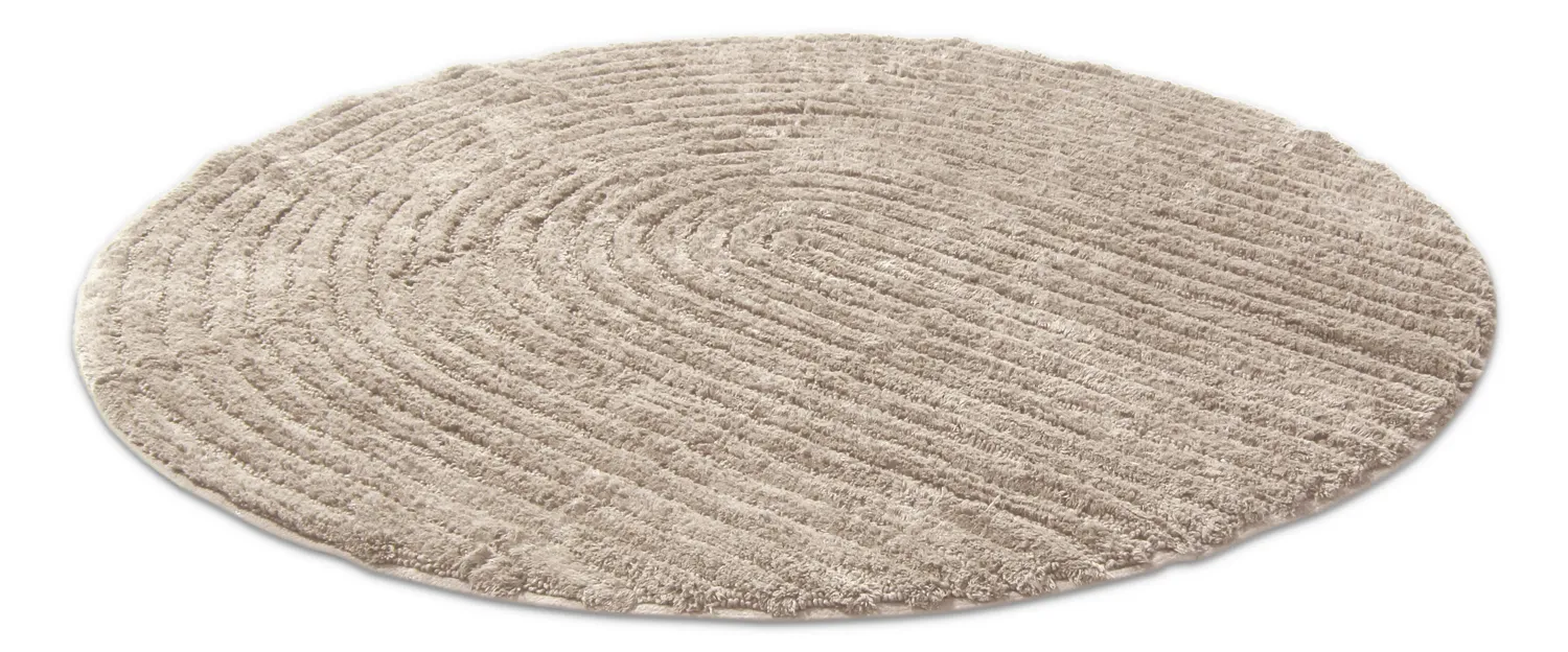 Tappeto da bagno rotondo - Evena (beige)
