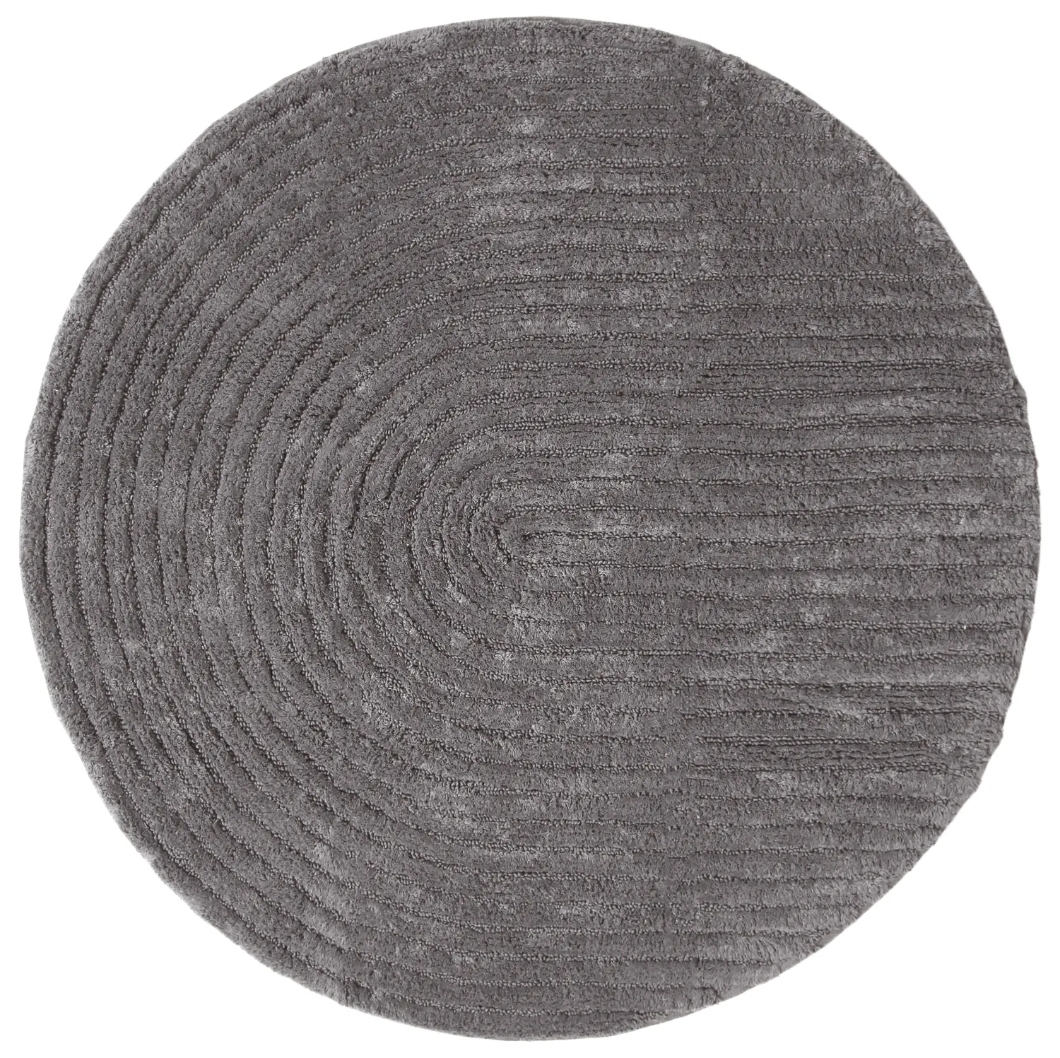 Tappeto da bagno rotondo - Evena (grigio scuro)