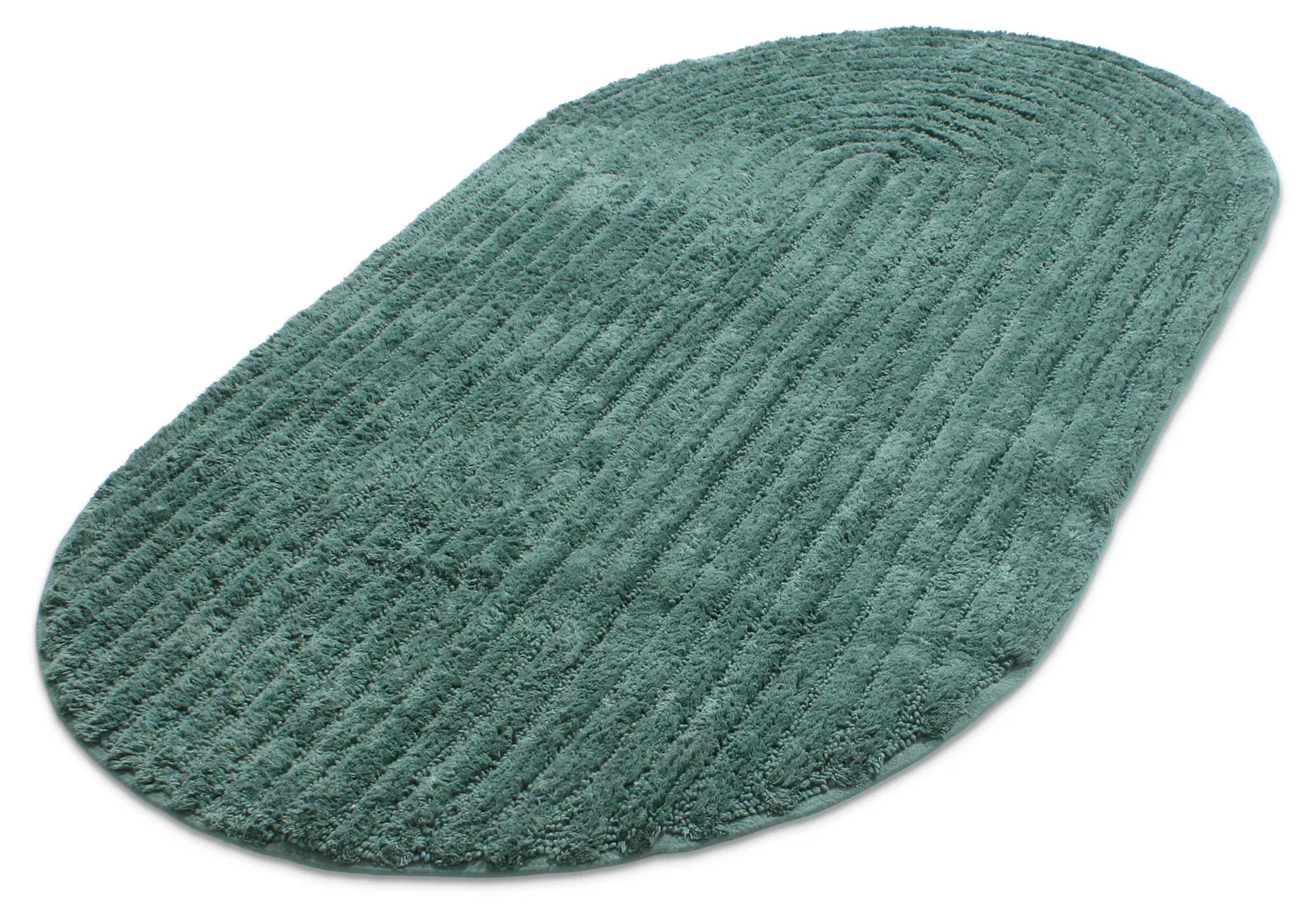Tappeto da bagno ovale - Evena (verde scuro)