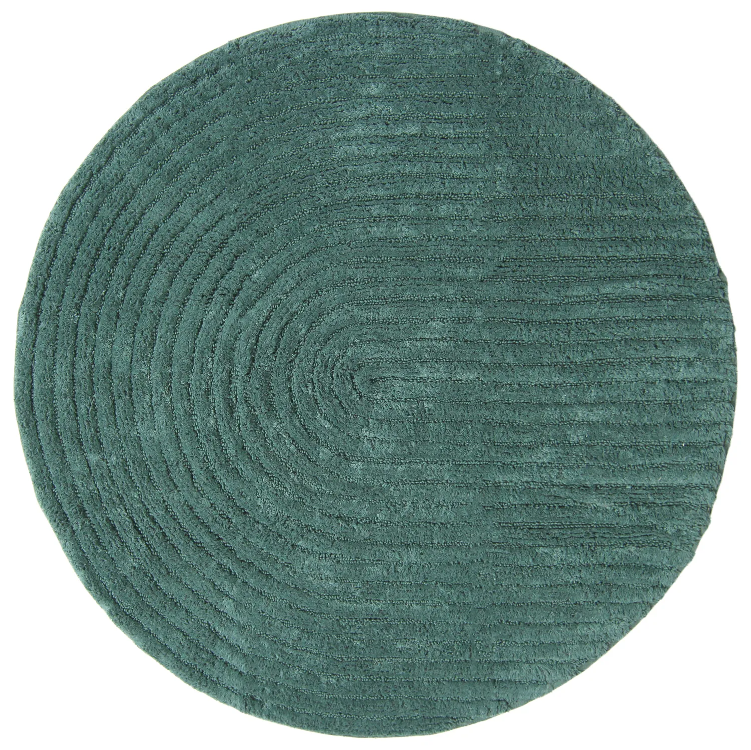 Tappeto da bagno rotondo - Evena (verde scuro)