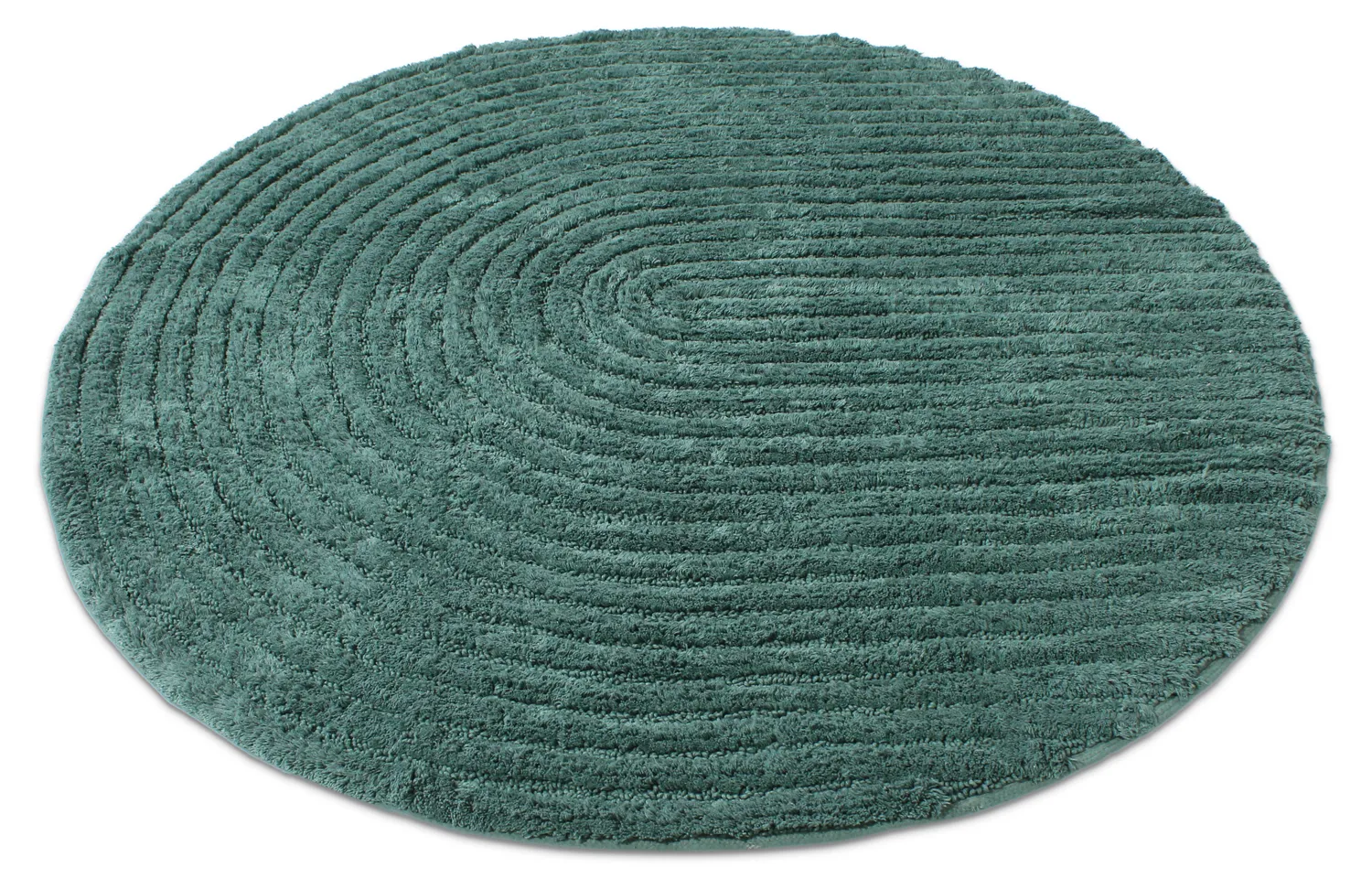 Tappeto da bagno rotondo - Evena (verde scuro)