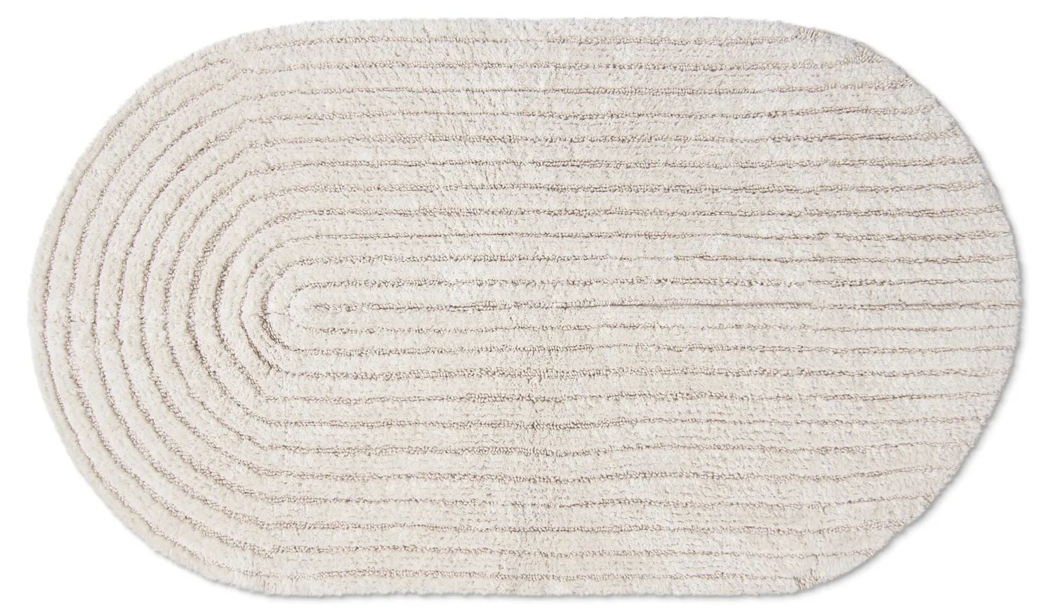 Tappeto da bagno ovale - Evena (bianco)