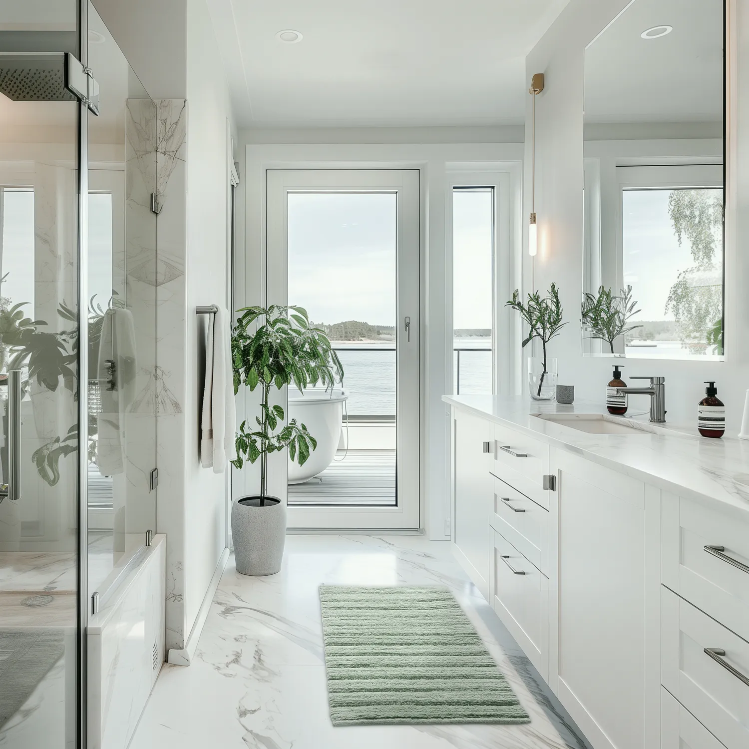 Tappeto da bagno - Franny (verde chiaro)