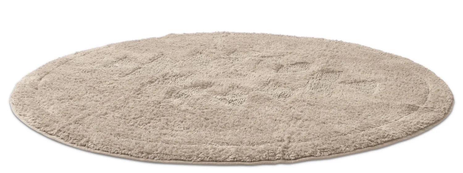 Tappeto da bagno rotondo - Gertie (beige)