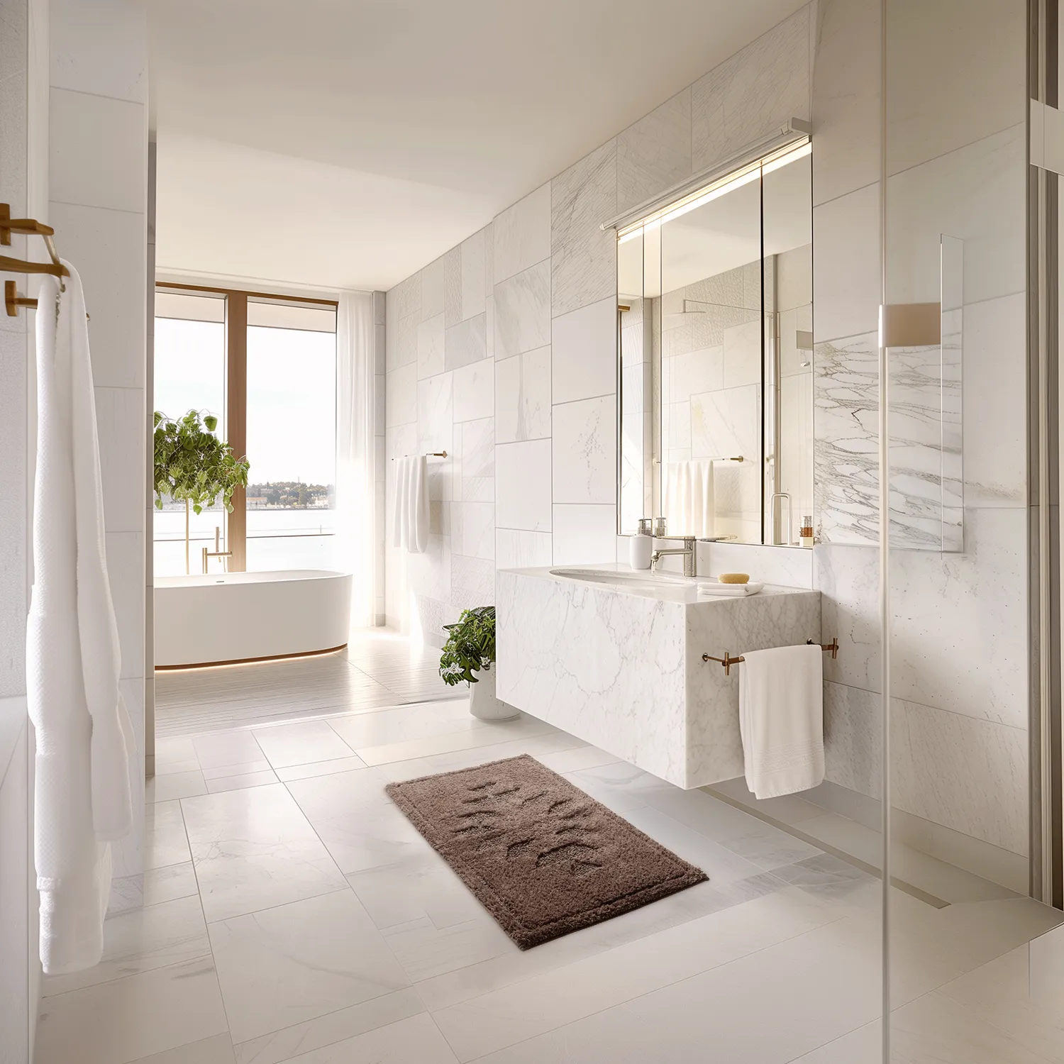 Tappeto da bagno - Gertie (marrone)