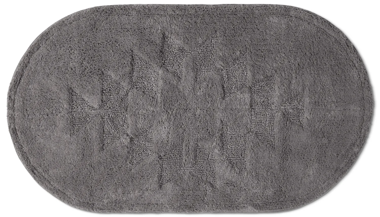 Tappeto Da Bagno 100% Cotone | 50x80 Cm, Colore Grigio Scuro | Morbido E Assorbente