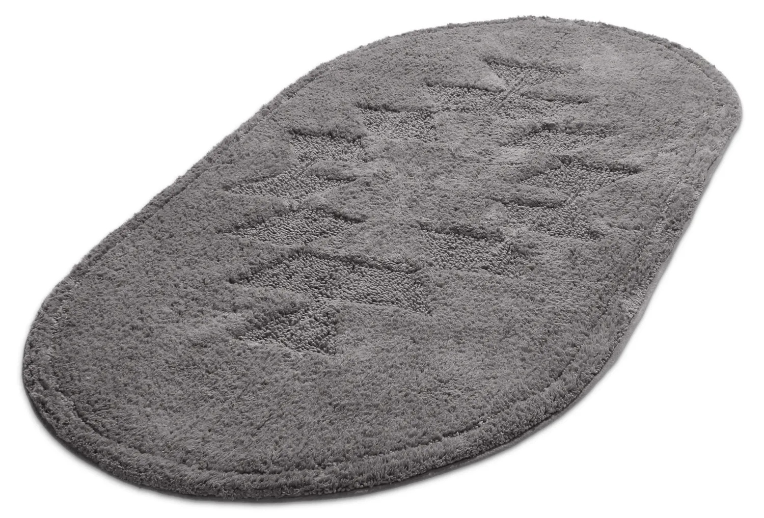 Tappeto da bagno ovale - Gertie (grigio scuro)