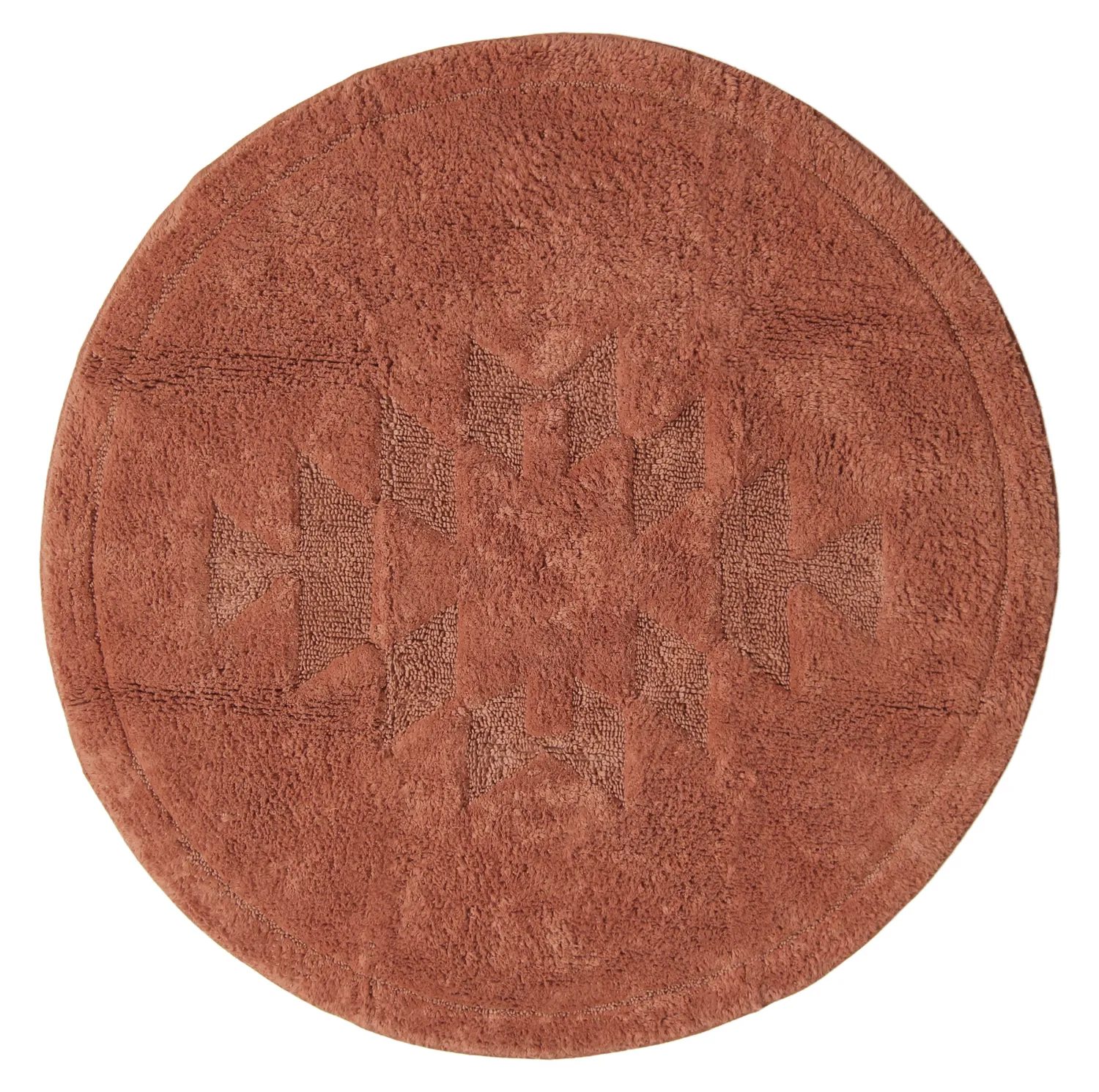 Tappeto da bagno rotondo - Gertie (terracotta)