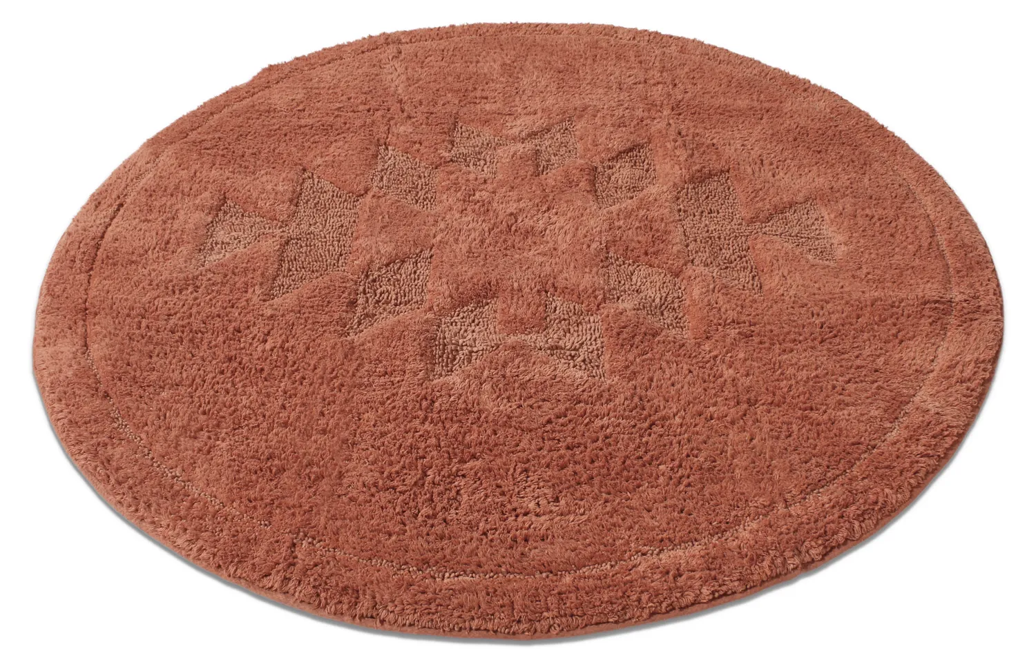 Tappeto da bagno rotondo - Gertie (terracotta)