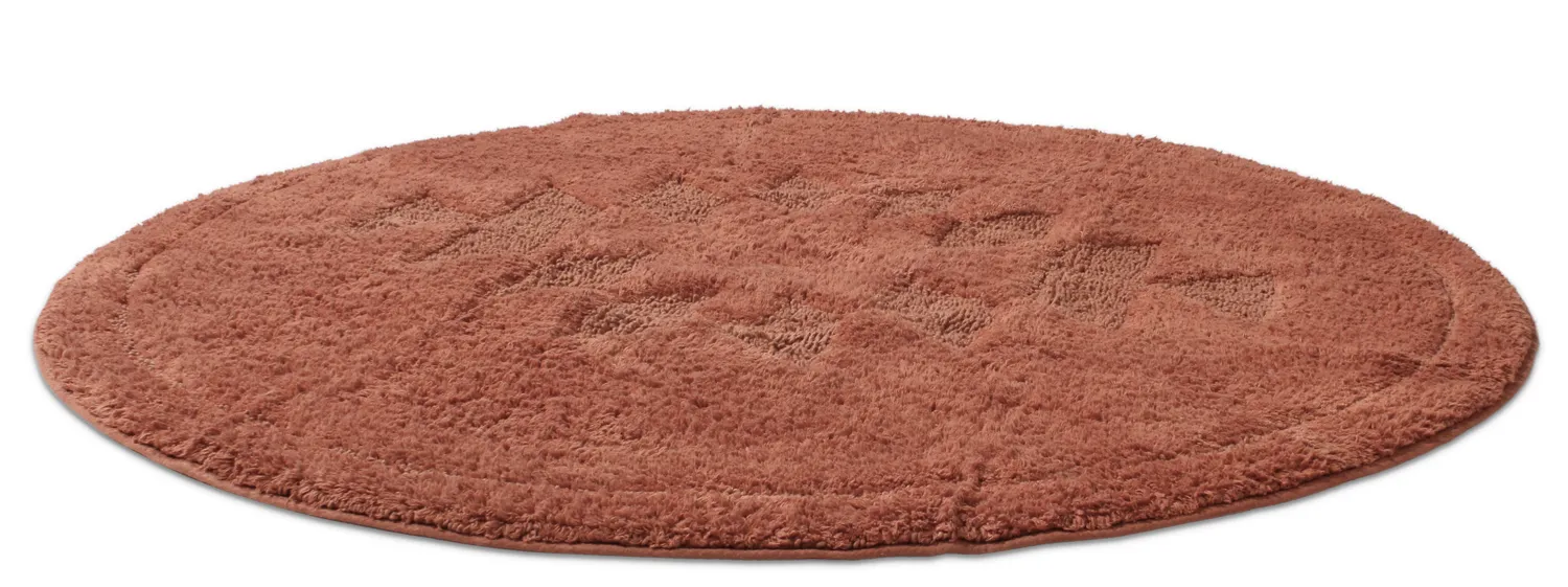 Tappeto da bagno rotondo - Gertie (terracotta)