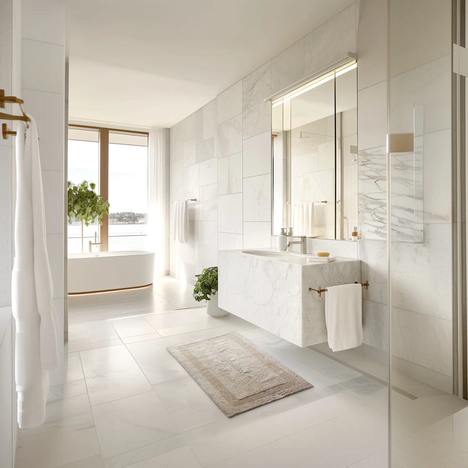 Tappeto da bagno - Nila (beige)
