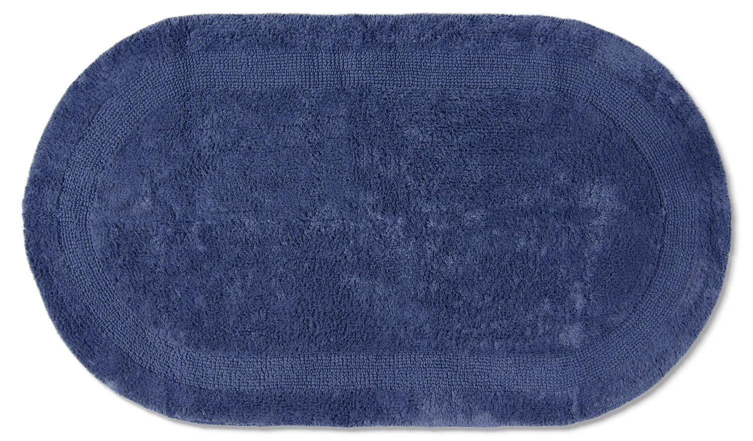 Tappeto da bagno ovale - Nila (blu)