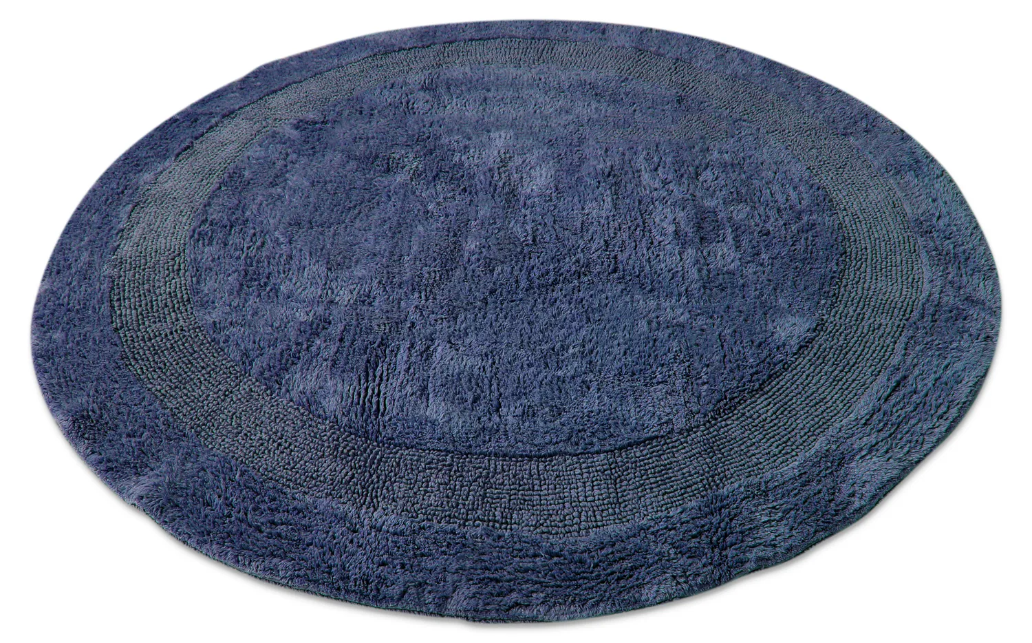 Tappeto da bagno rotondo - Nila (blu)