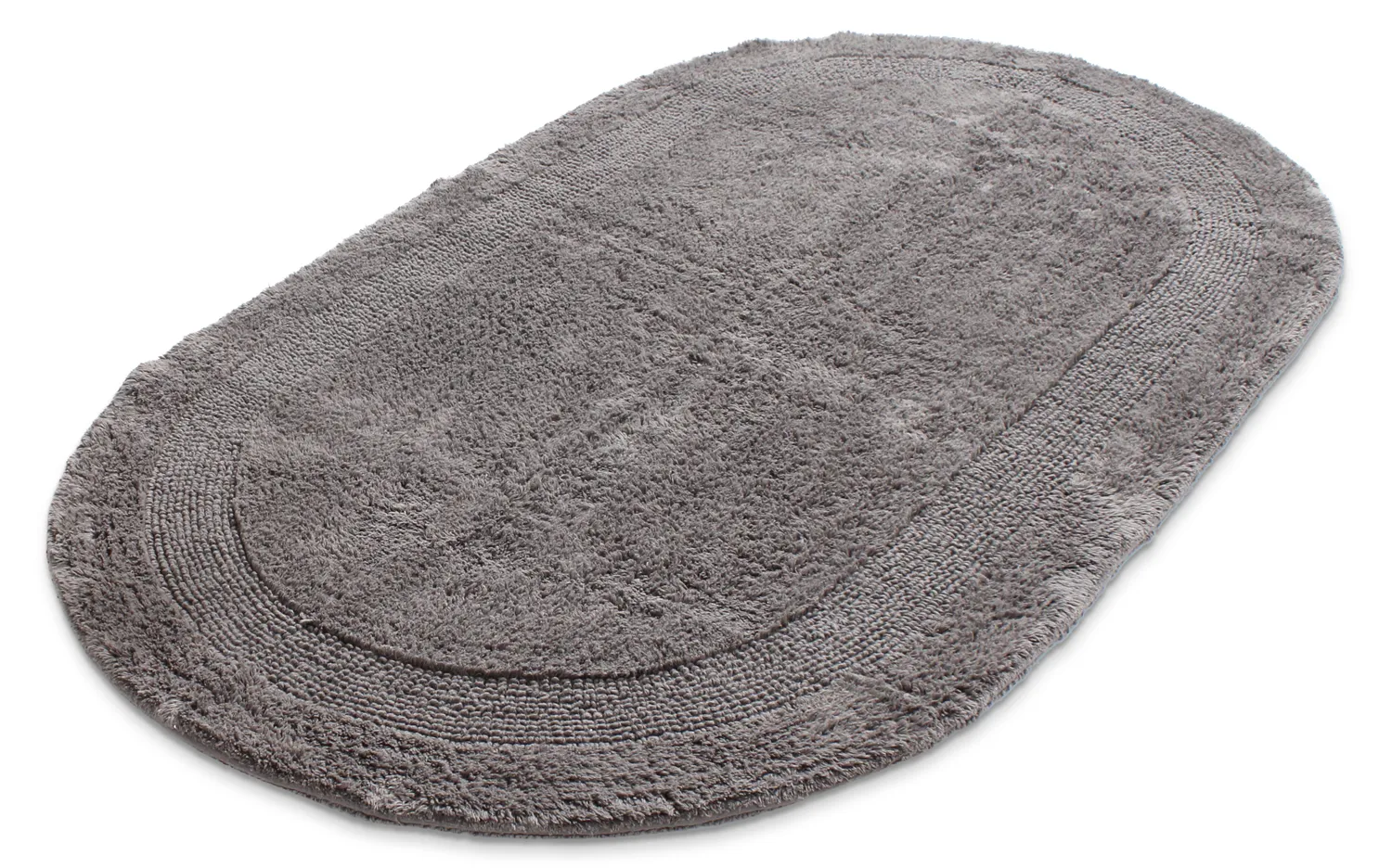 Tappeto da bagno ovale - Nila (grigio scuro)
