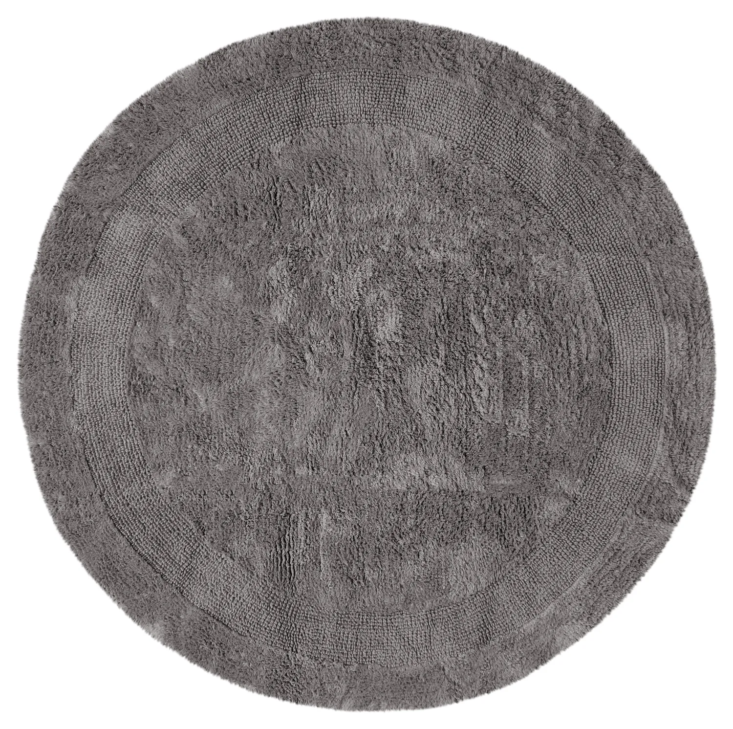 Tappeto da bagno rotondo - Nila (grigio scuro)