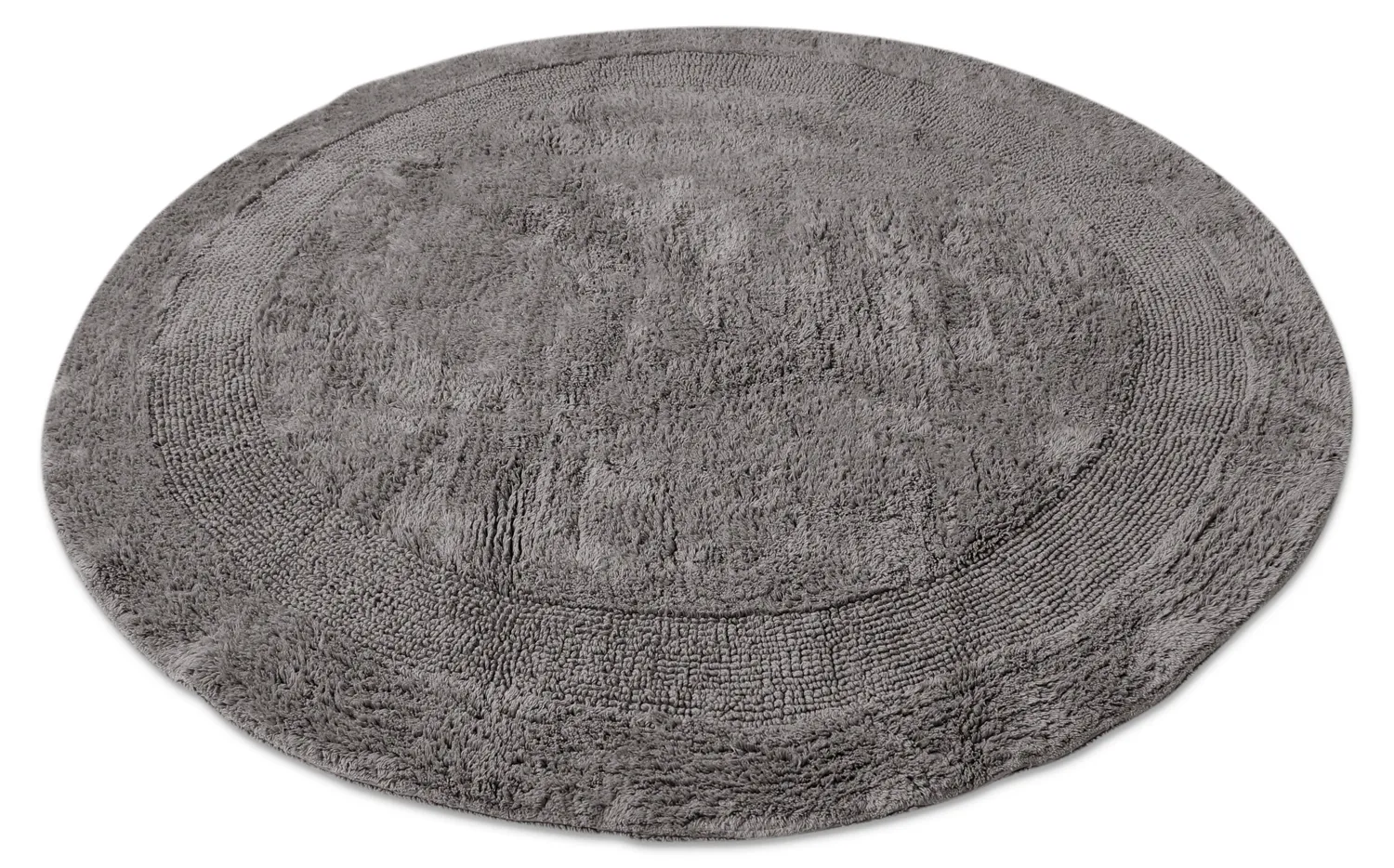 Tappeto da bagno rotondo - Nila (grigio scuro)