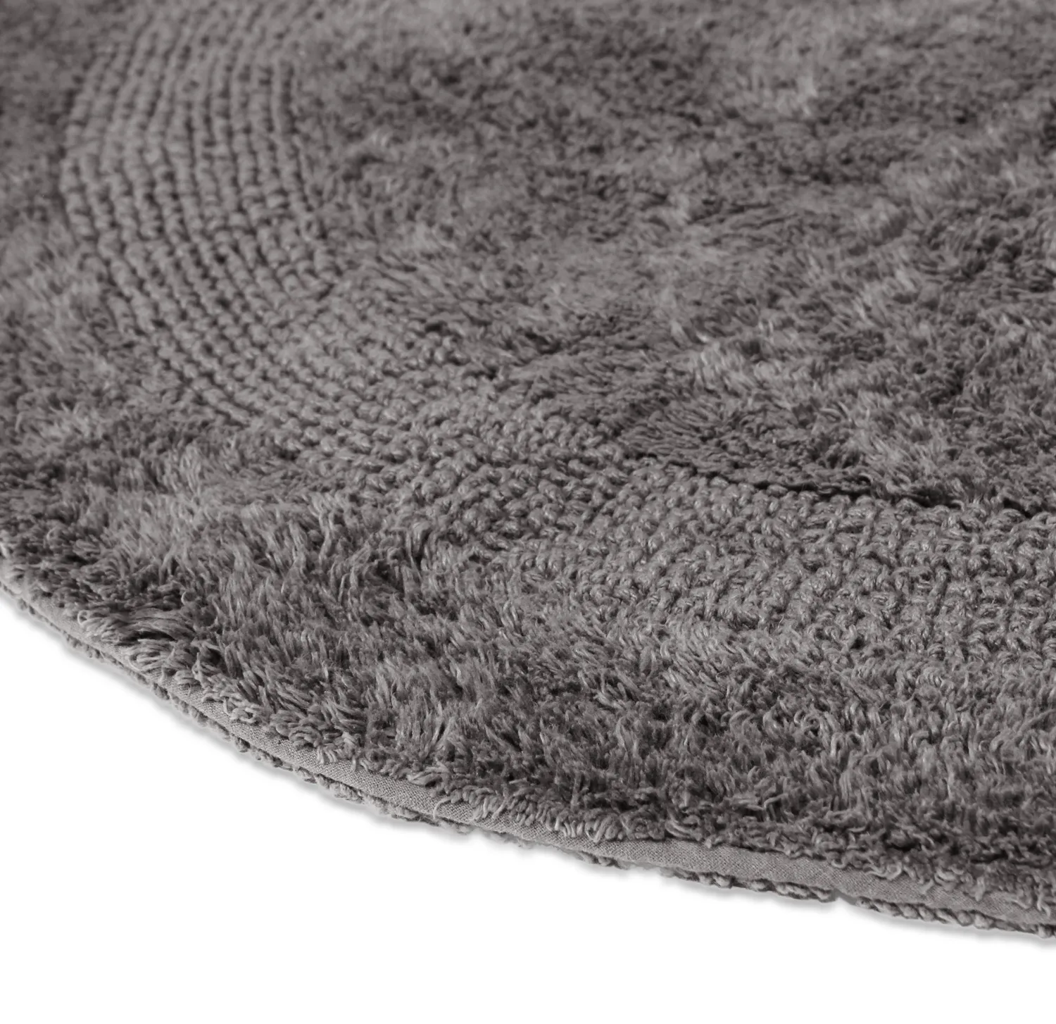Tappeto da bagno rotondo - Nila (grigio scuro)