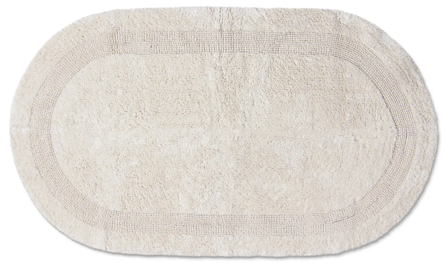 Tappeto da bagno ovale - Nila (bianco)