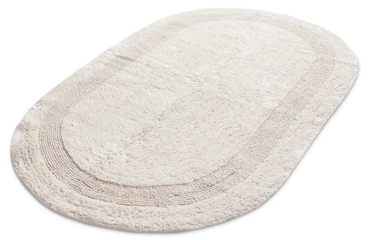 Tappeto da bagno ovale - Nila (bianco)