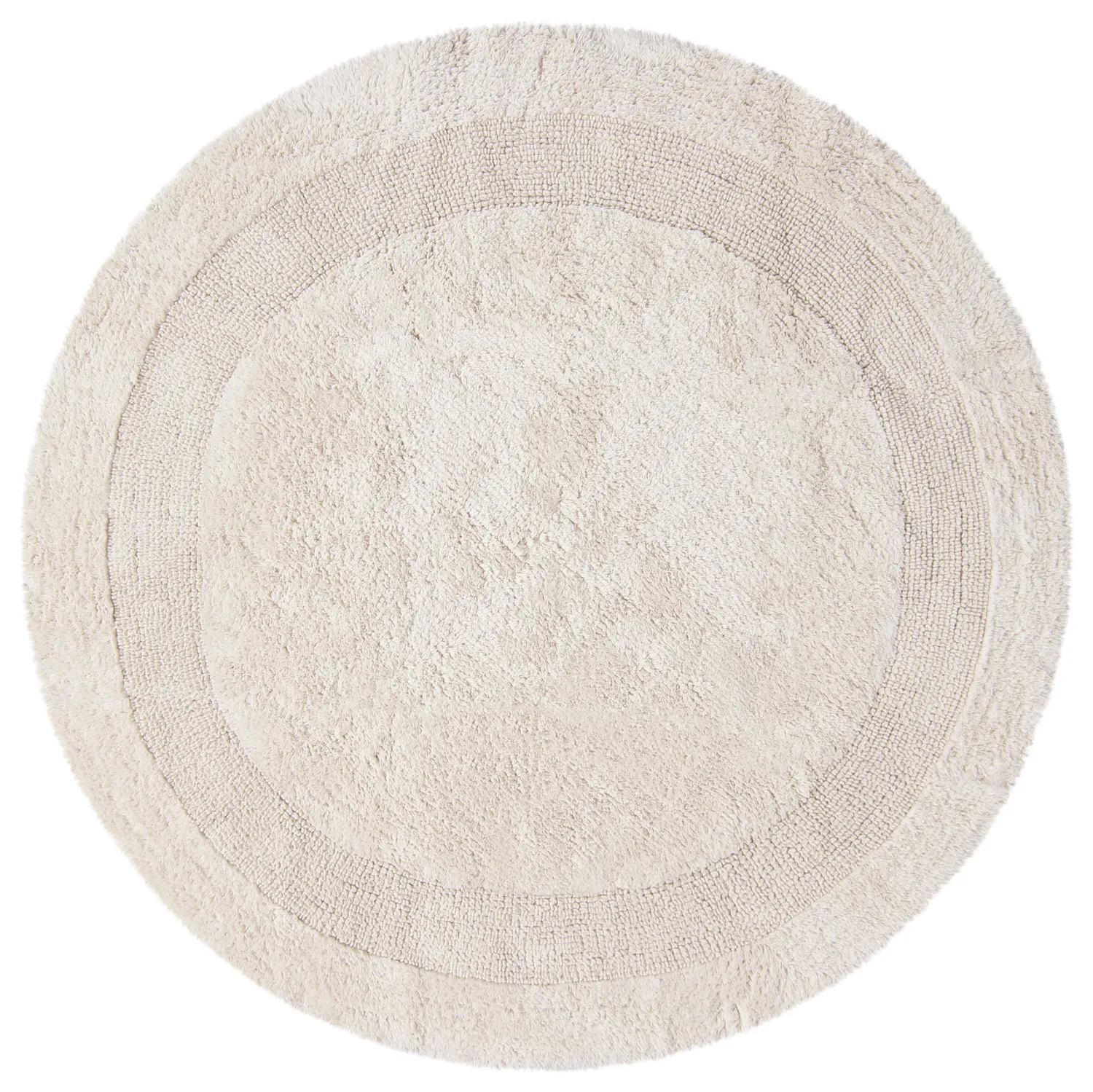 Tappeto da bagno rotondo - Nila (bianco)