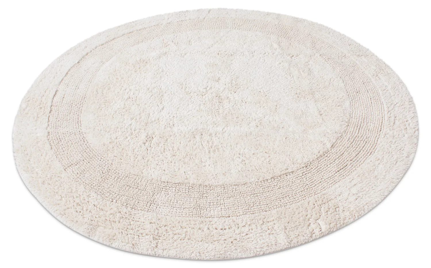 Tappeto da bagno rotondo - Nila (bianco)