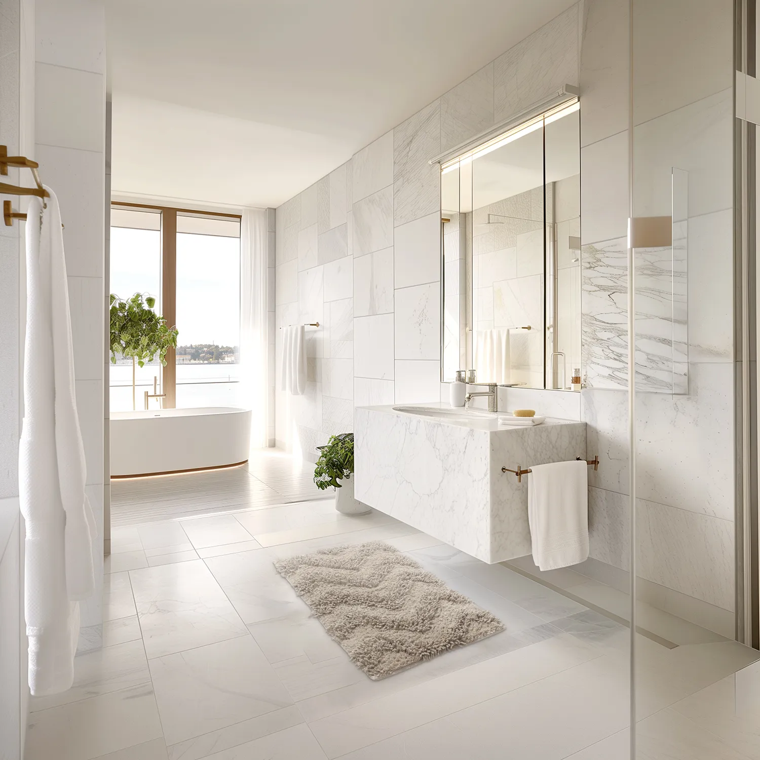 Tappeto da bagno - Tressa (beige)