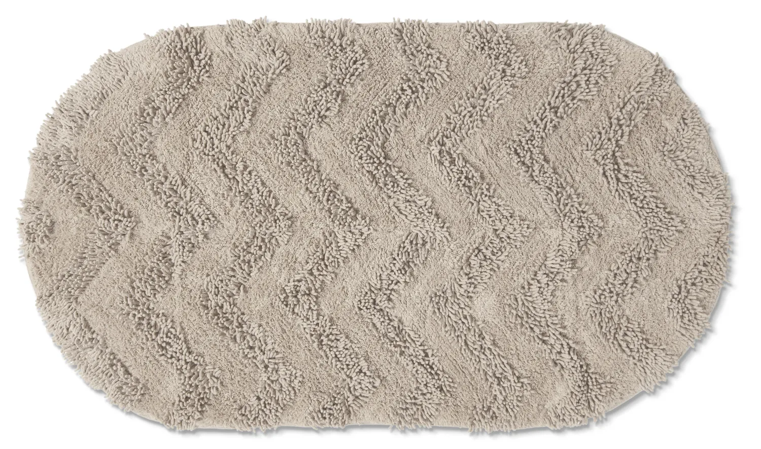 Tappeto da bagno ovale - Tressa (beige)
