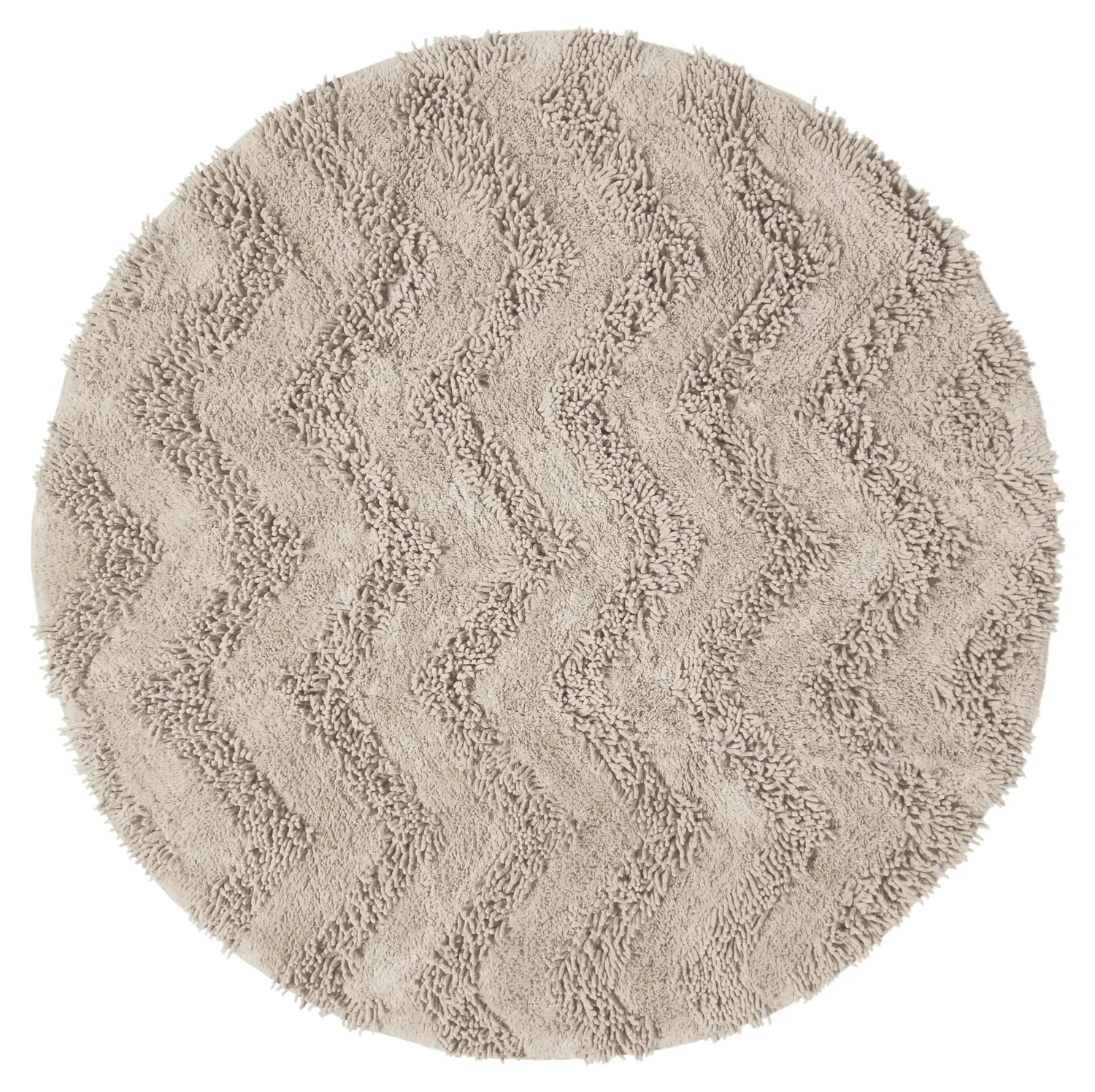 Tappeto da bagno rotondo - Tressa (beige)