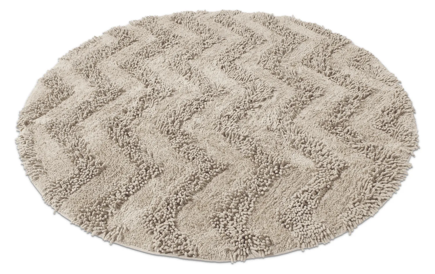 Tappeto da bagno rotondo - Tressa (beige)