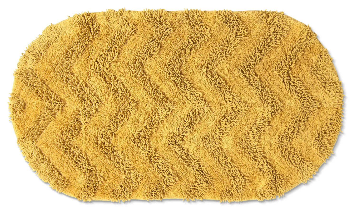 Tappeto da bagno ovale - Tressa (giallo)