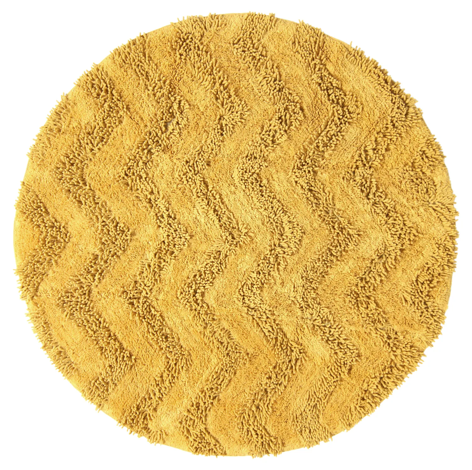 Tappeto da bagno rotondo - Tressa (giallo)