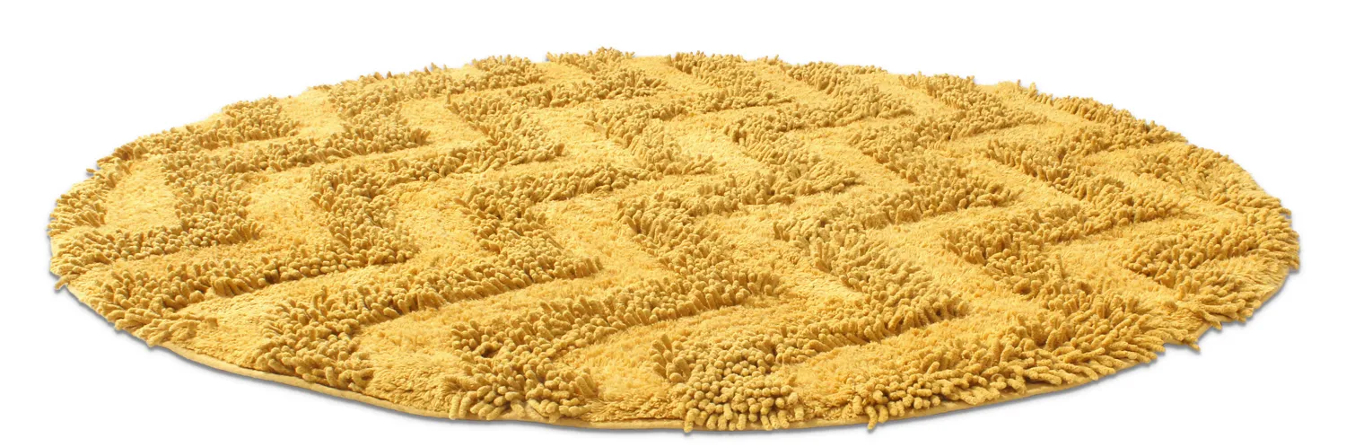 Tappeto da bagno rotondo - Tressa (giallo)