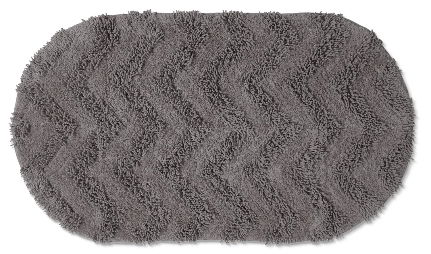 Tappeto da bagno ovale - Tressa (grigio scuro)