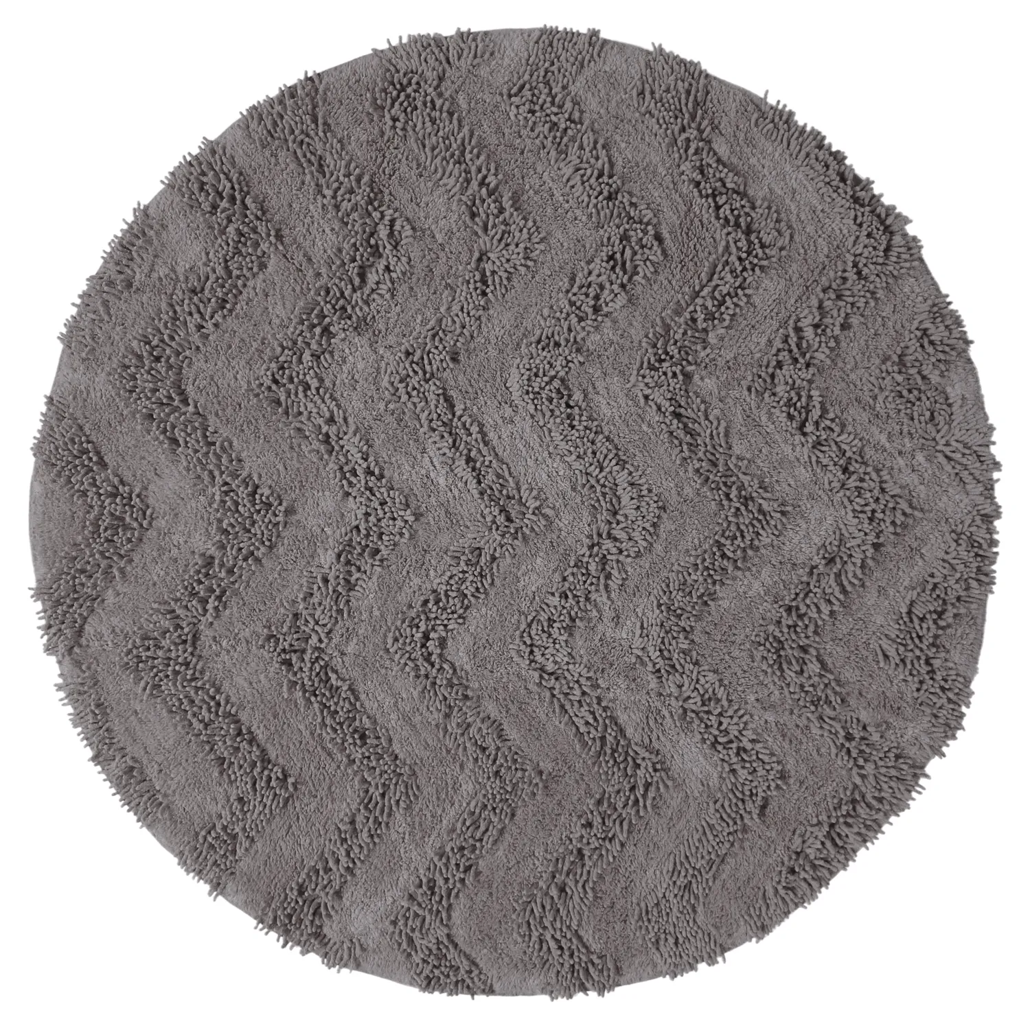 Tappeto da bagno rotondo - Tressa (grigio scuro)