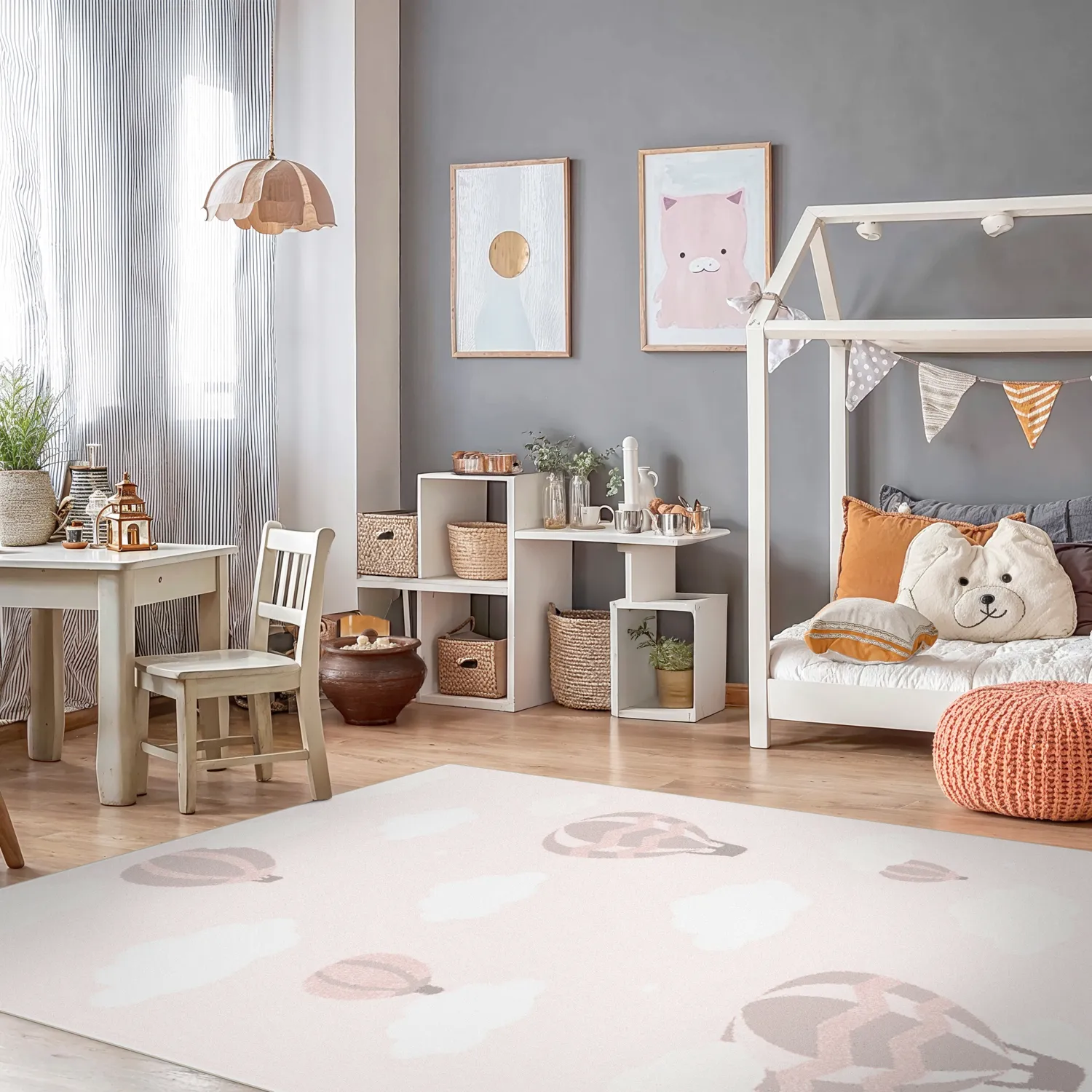 Tappeti per bambini - Balloons (rosa)