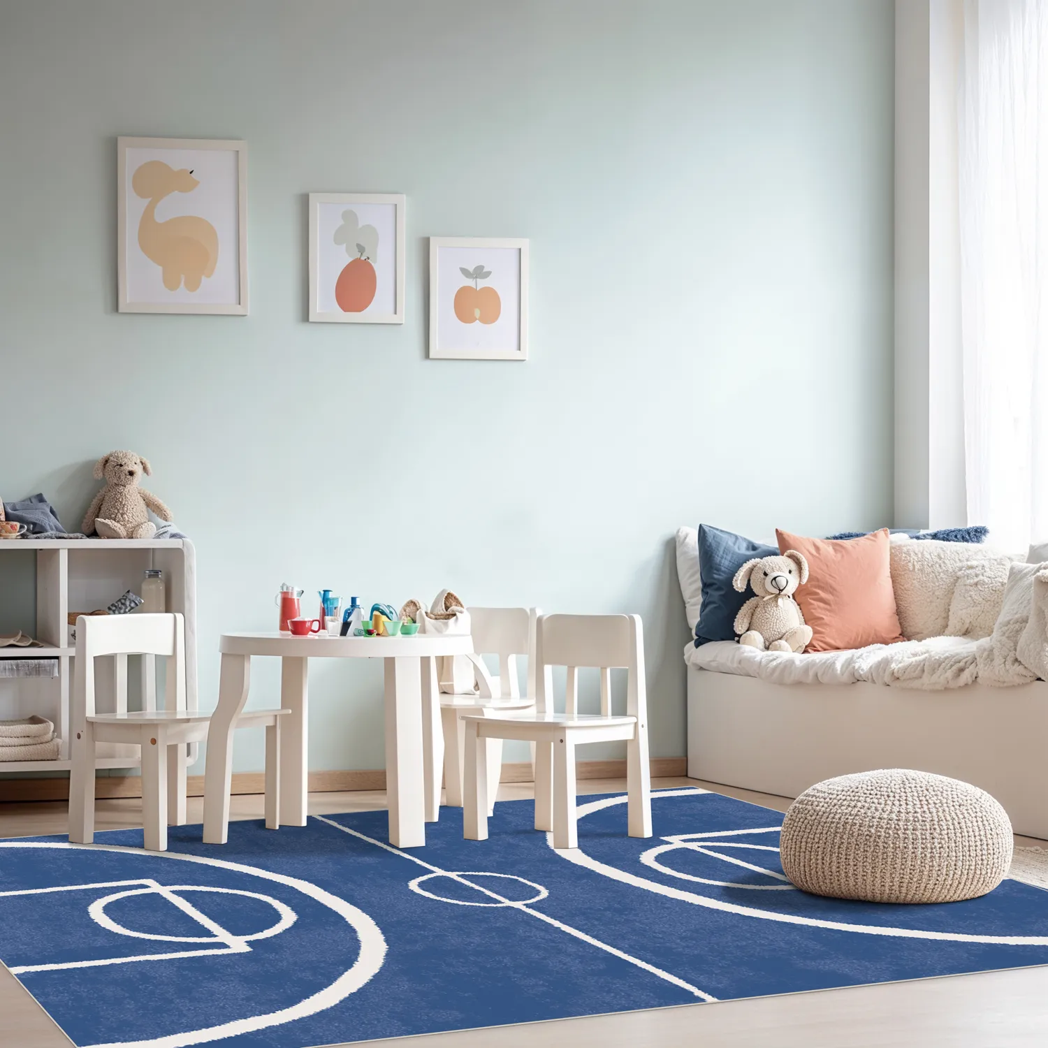 Tappeti per bambini - Basket (blu)