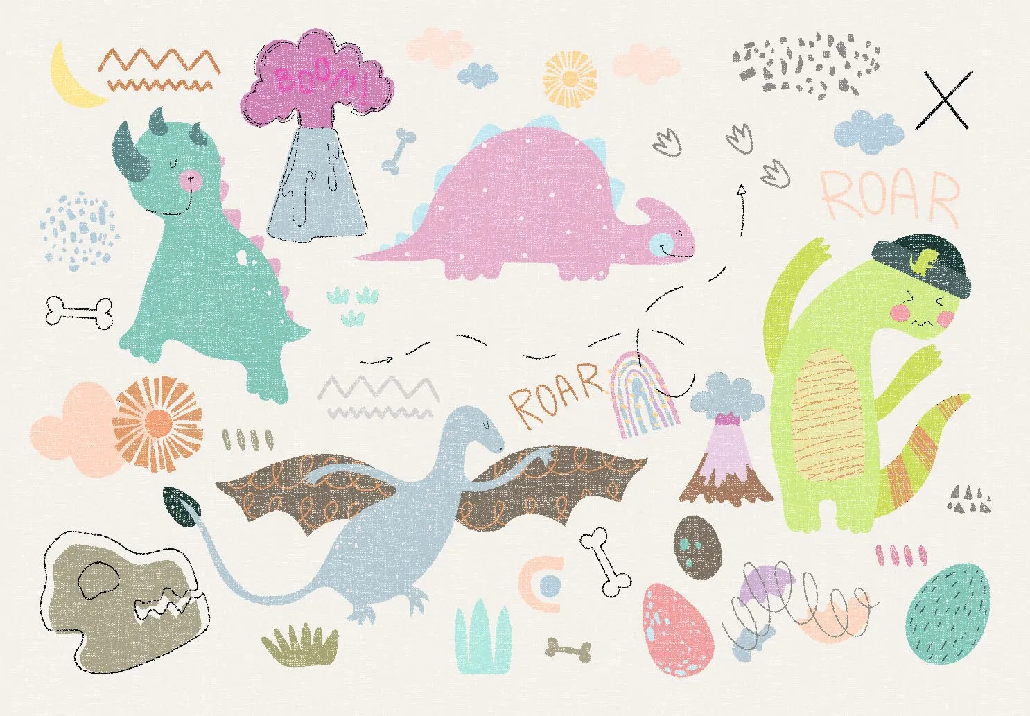 Tappeti per bambini - Dino (multi)