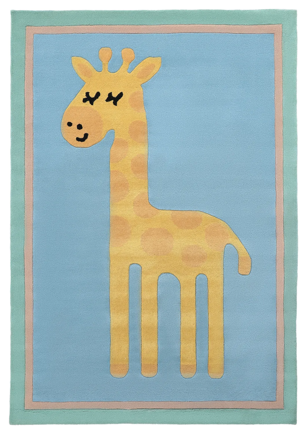 Tappeto per Bambini - Giraffe Hand Tufted Wool Premium (azzurro/multiplo)