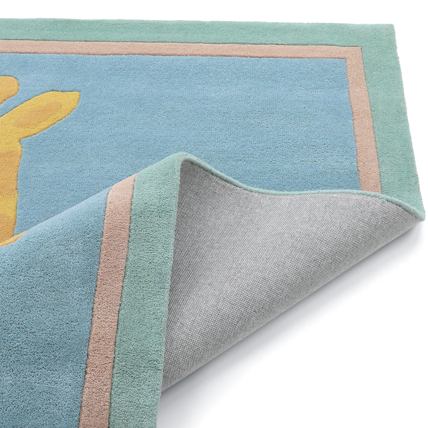 Tappeto per Bambini - Giraffe Hand Tufted Wool Premium (azzurro/multiplo)
