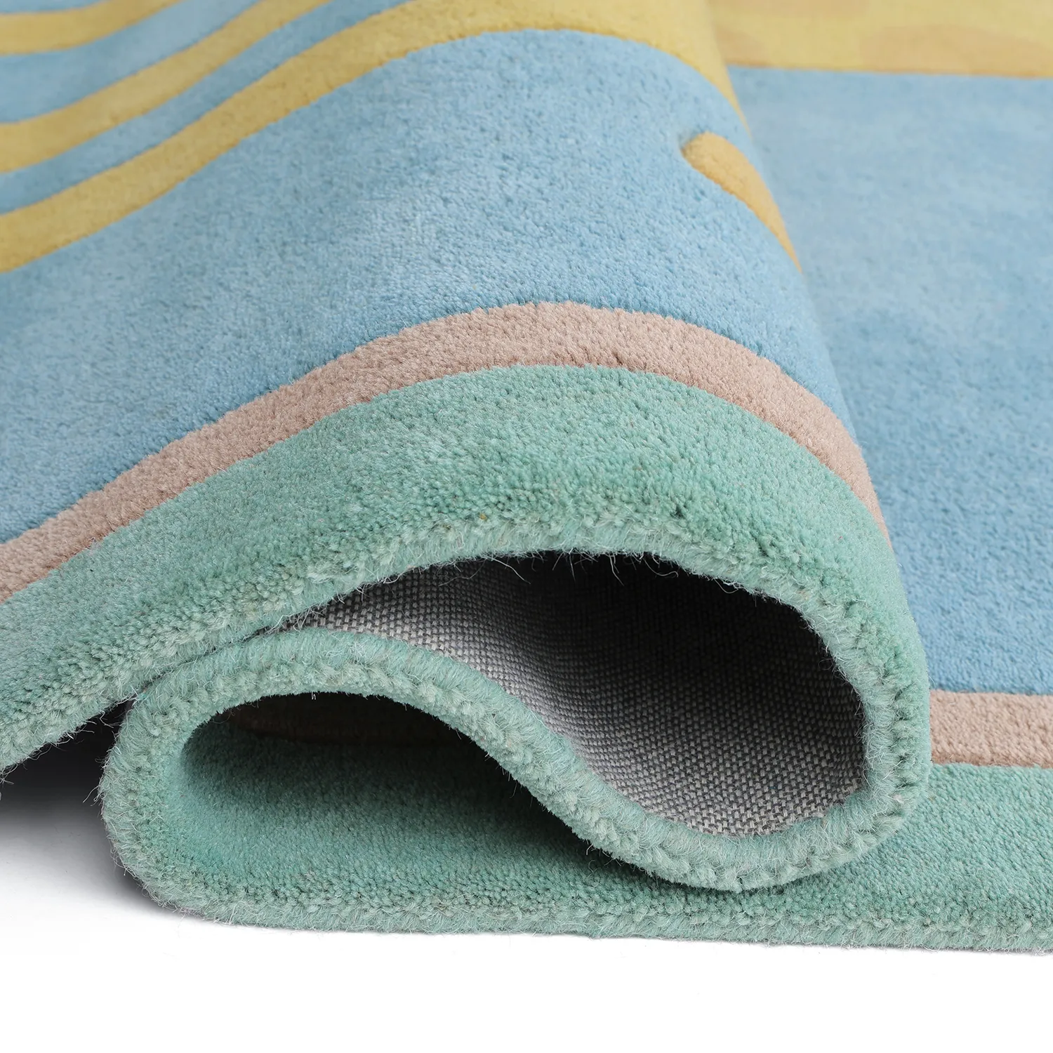 Tappeto per Bambini - Giraffe Hand Tufted Wool Premium (azzurro/multiplo)