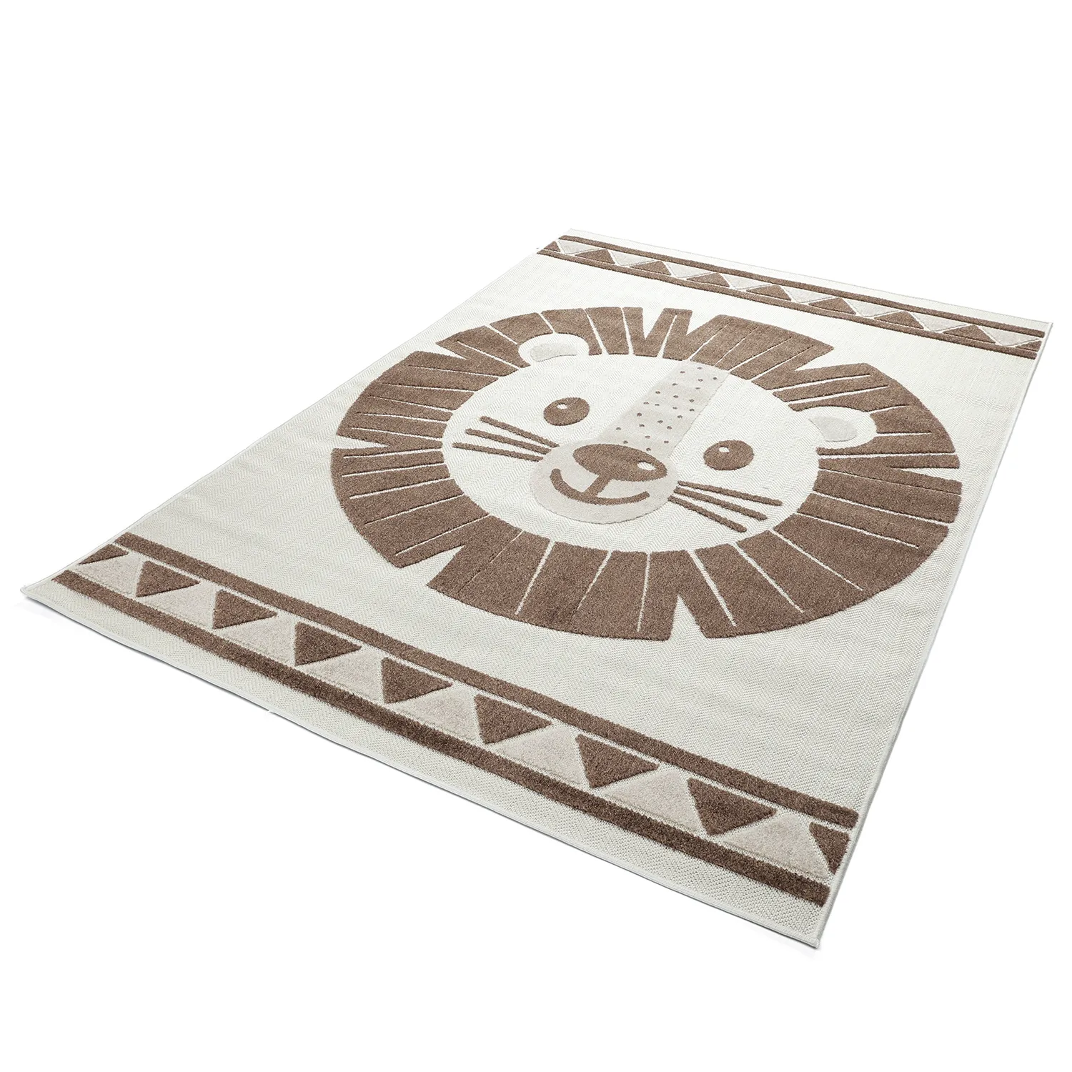 Tappeto per Bambini - Kind Lion (crema/marrone)