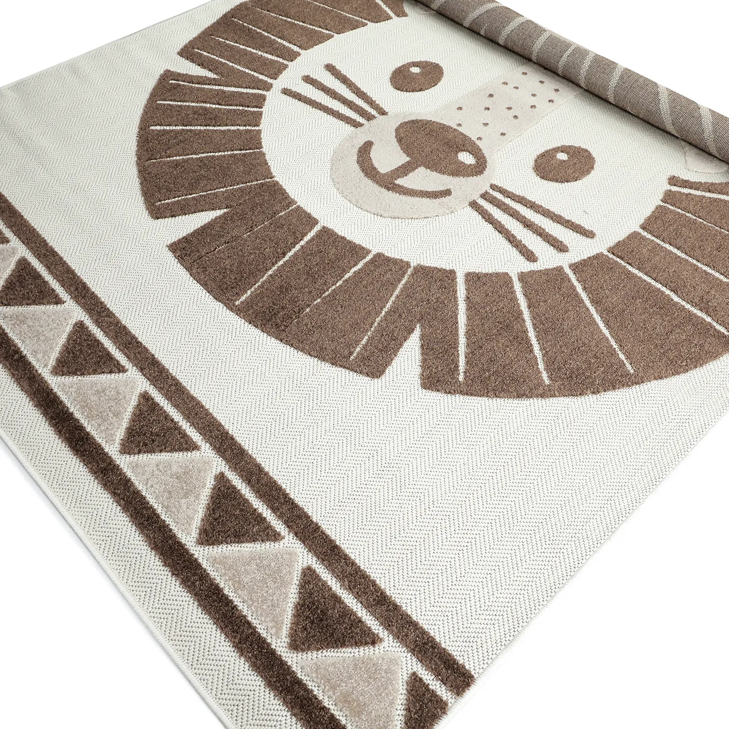 Tappeto per Bambini - Kind Lion (crema/marrone)