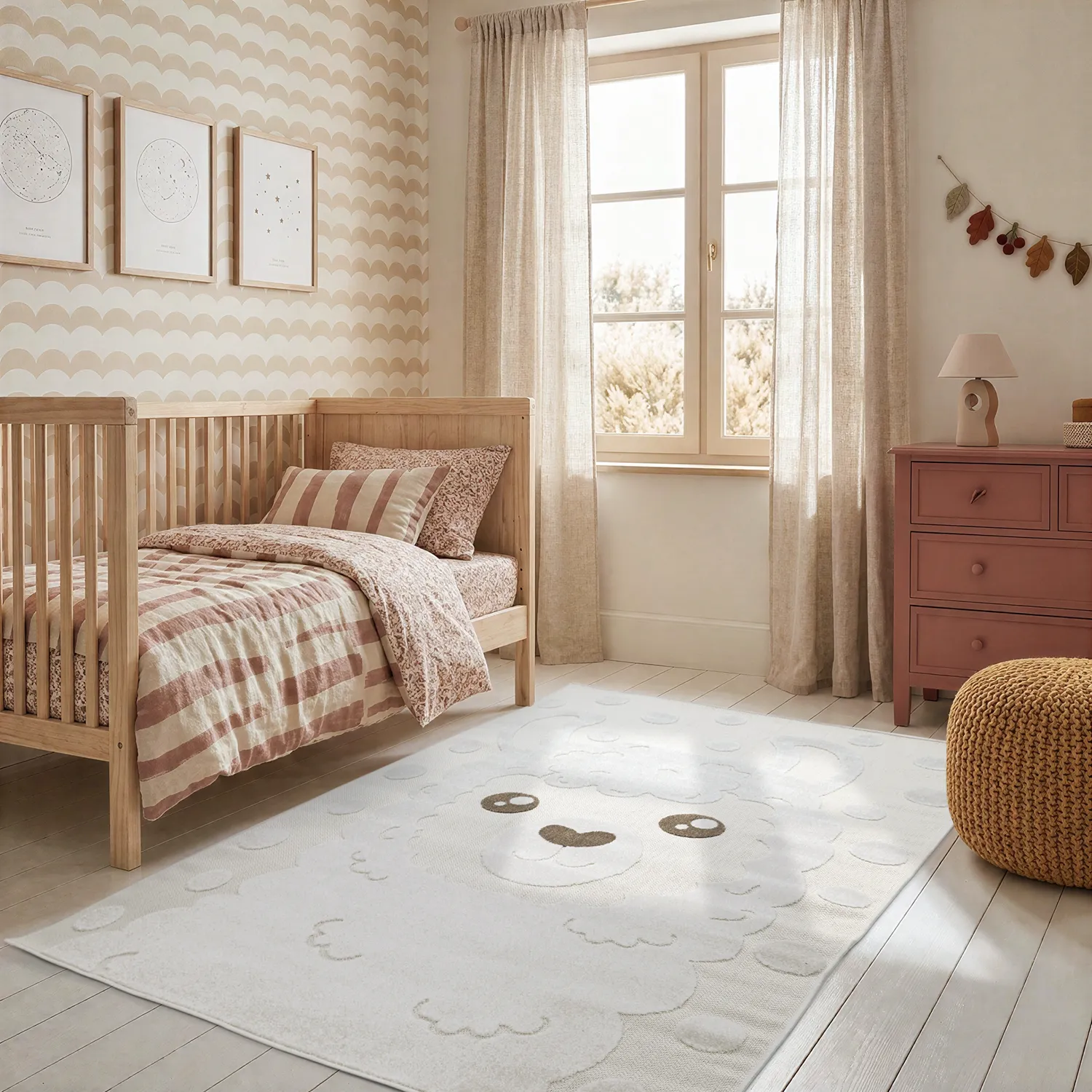 Tappeto per Bambini - Kind Llama (crema)