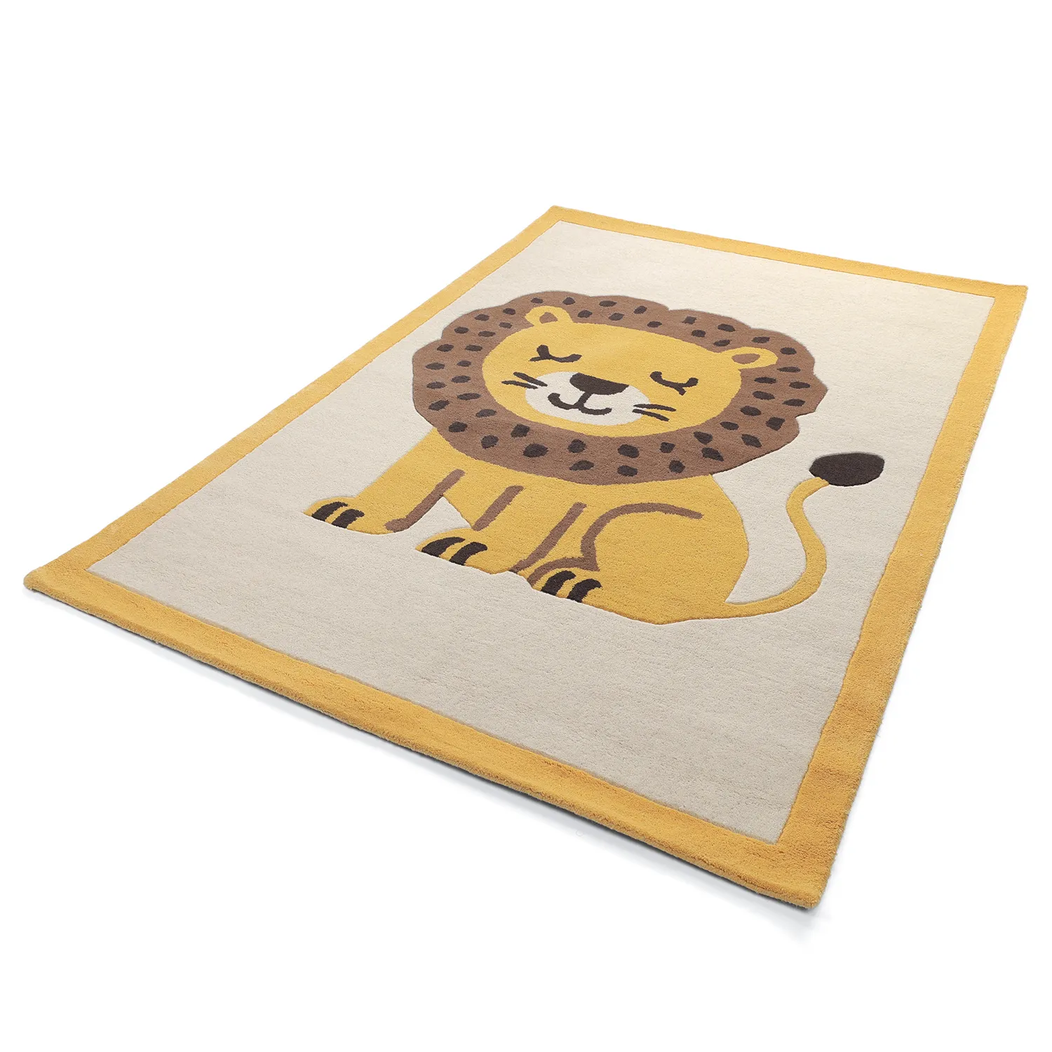 Tappeto per Bambini - Lion Hand Tufted Wool Premium (beige/multicolore)
