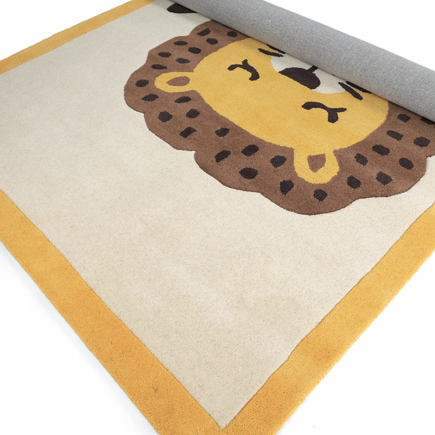 Tappeto per Bambini - Lion Hand Tufted Wool Premium (beige/multicolore)