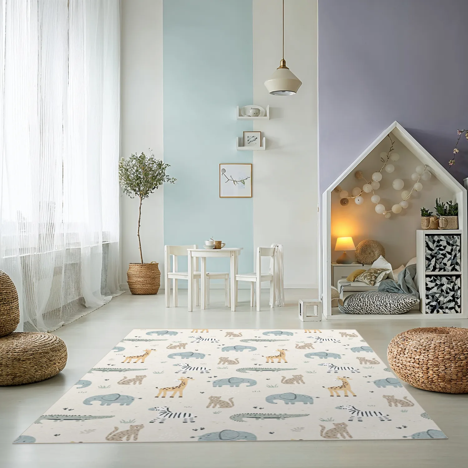 Tappeti per bambini - Safari Friends (multi)