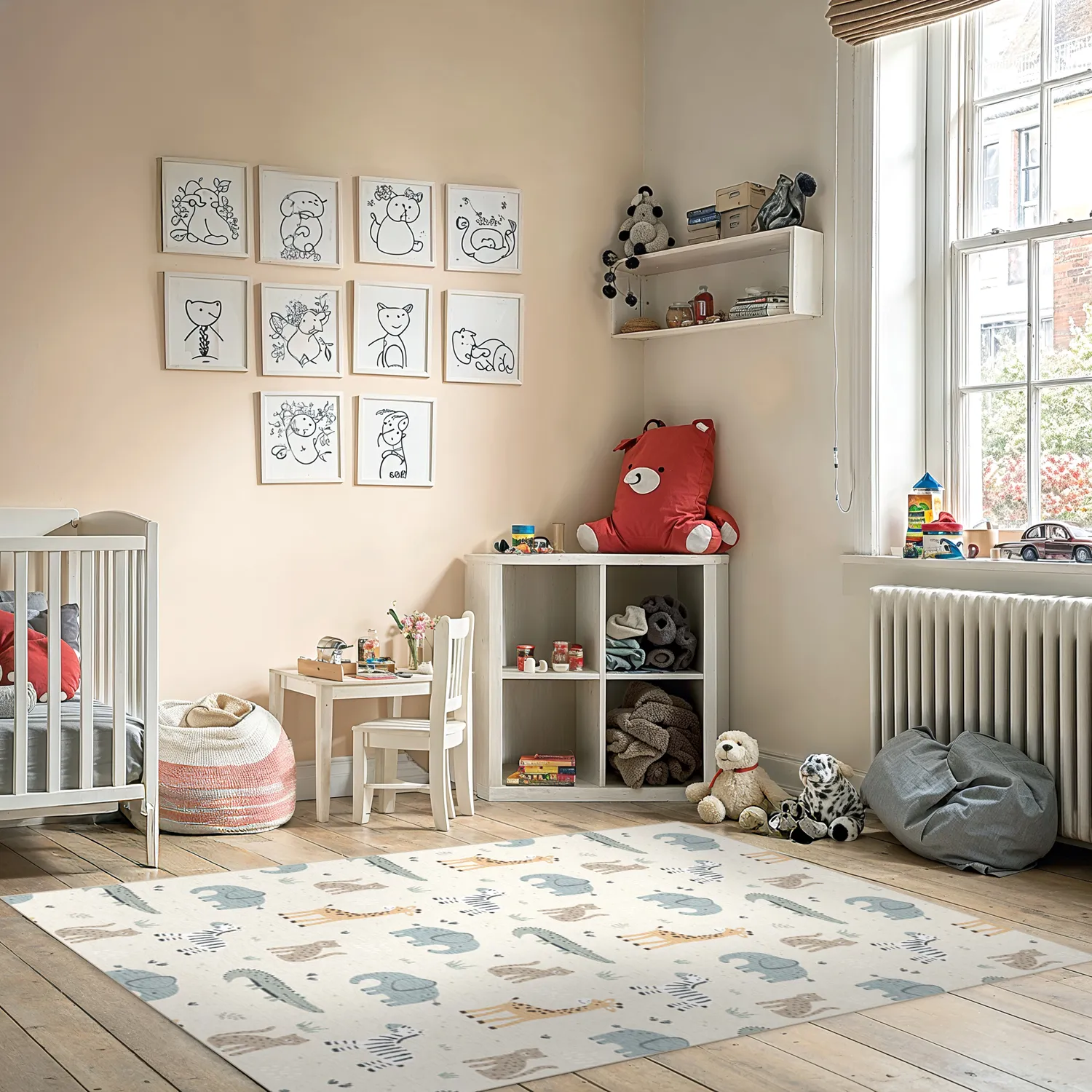 Tappeti per bambini - Safari Friends (multi)